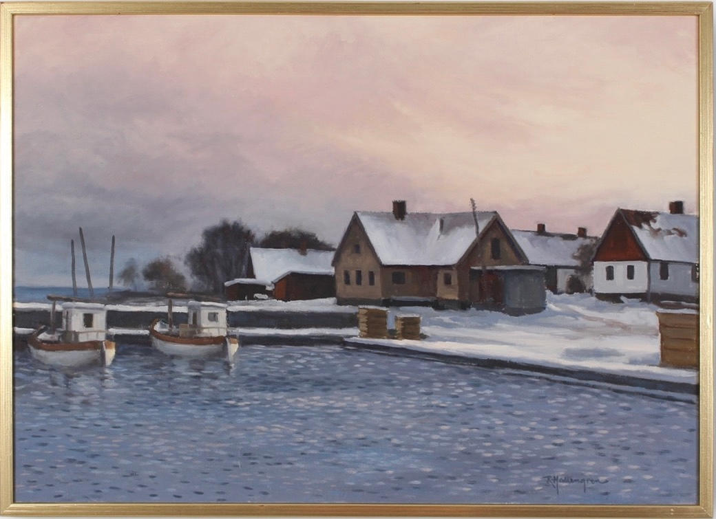 ROLF HALLENGREN. Öl auf Leinwand.