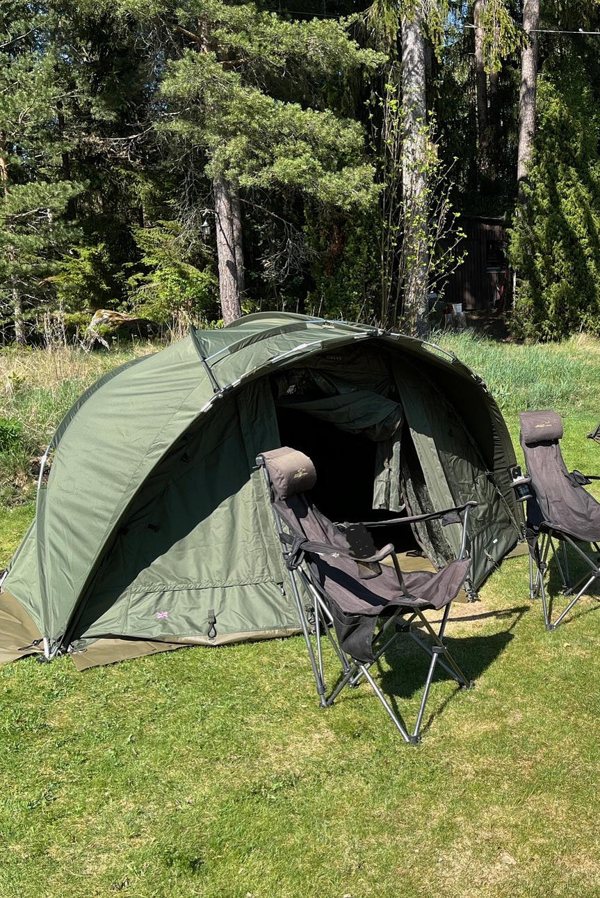TELTTA, kampitoiminnolla, Torsion Bivvy, Harmaa.