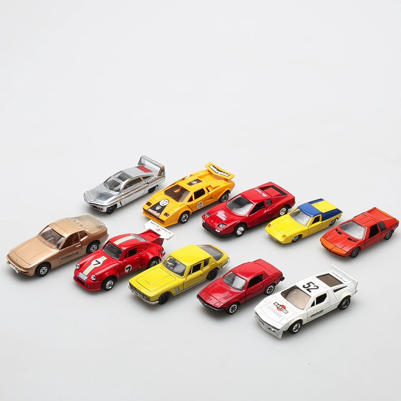 LEKSAKSBILAR 10 st, 1970-talet, sport & rallybilar.