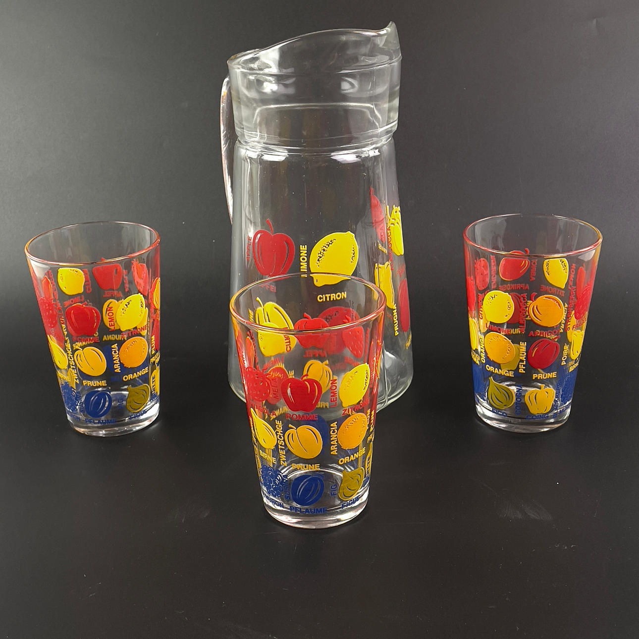 SAFTSERVIS, 4 delar. Glas, retro.