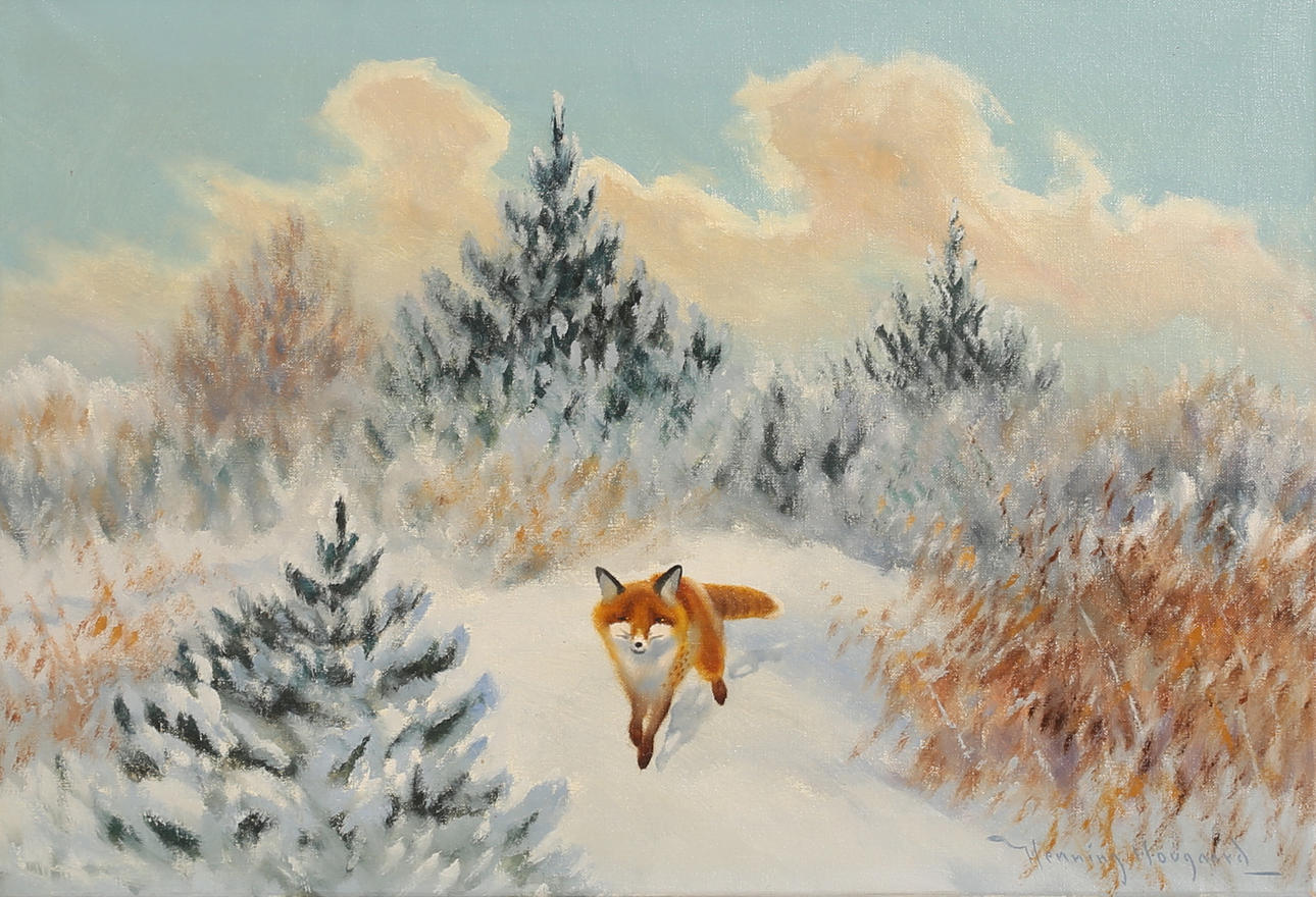 HENNING HOUGAARD. Oil on canvas, signed.