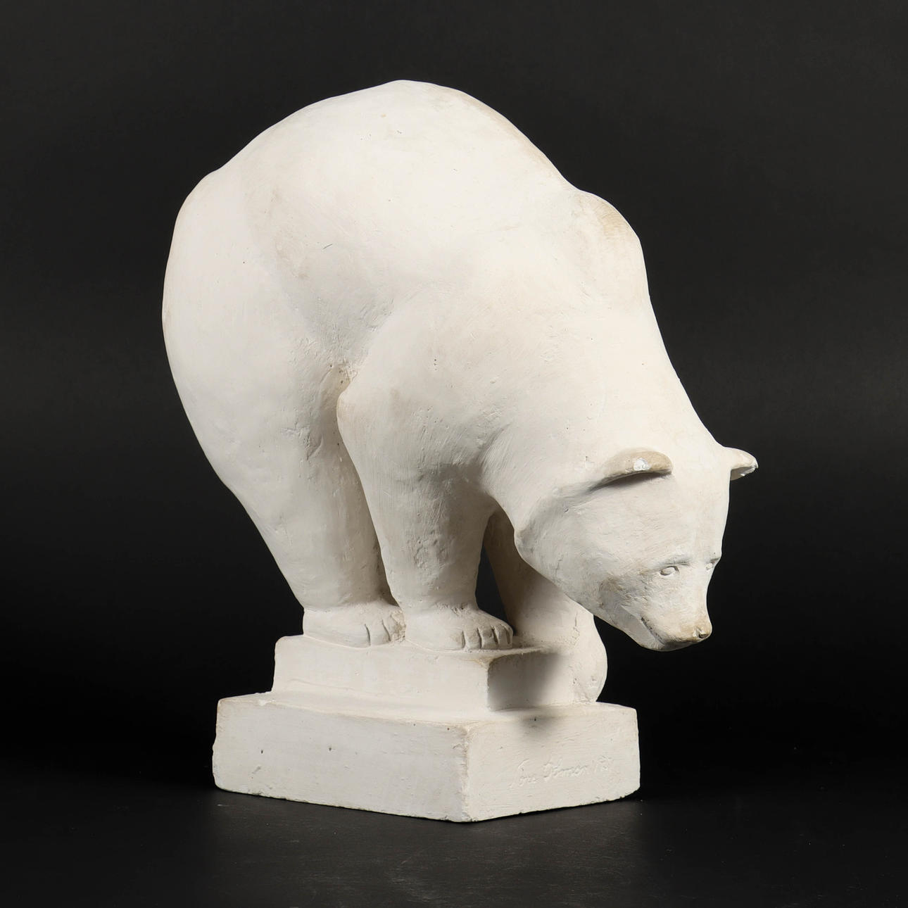 TORE EDMAN skulptur, gips, Björn.