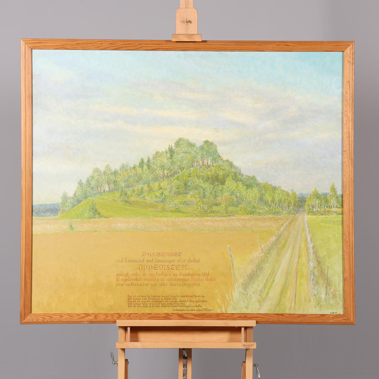 LARS WILHELM KYLBERG (1870-1953). OIL ON PANEL, “Husberget vid Limmared” signed, dated.