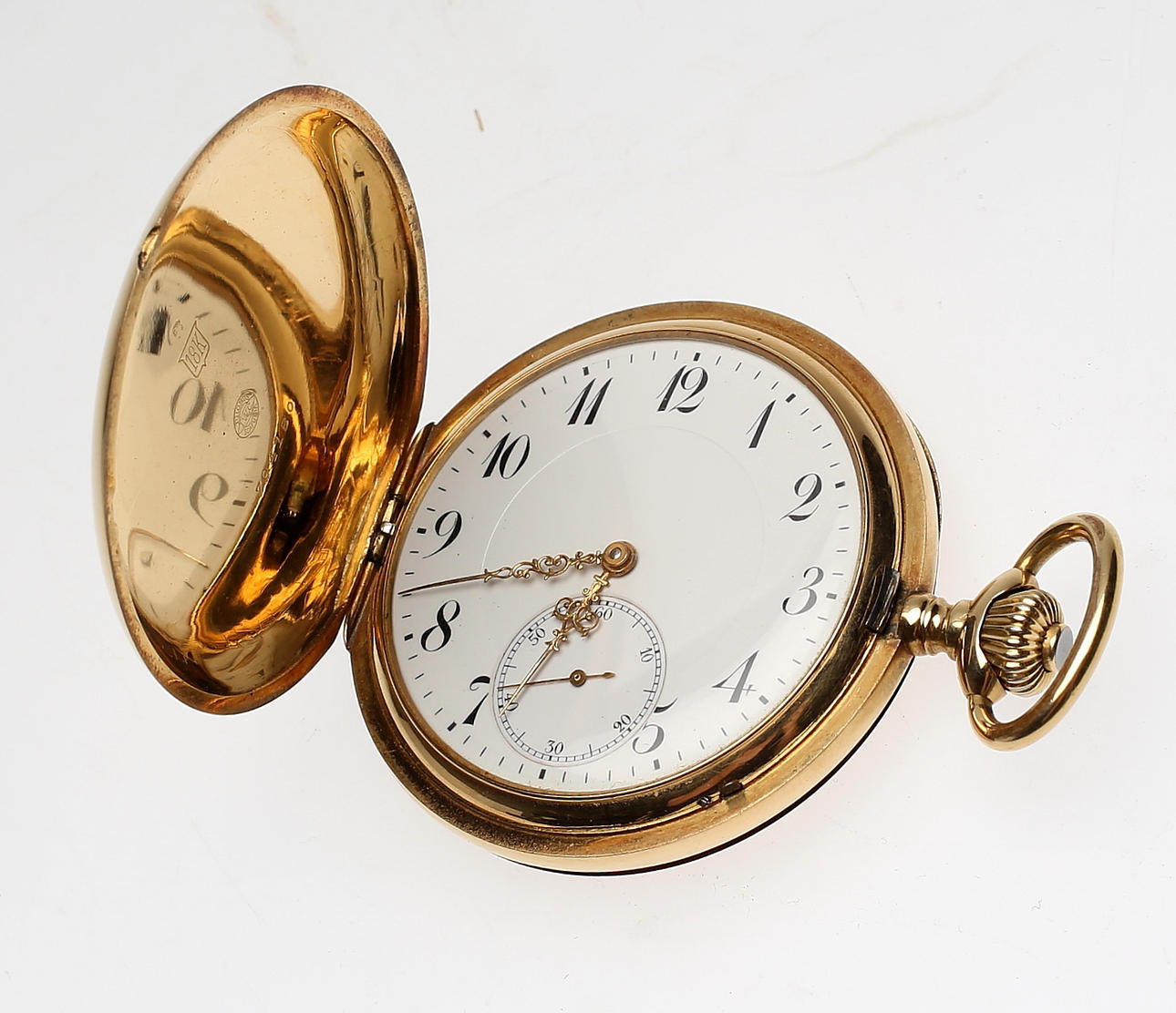 FICKUR, savonette, IWC, International Watch Company, 18k guld.