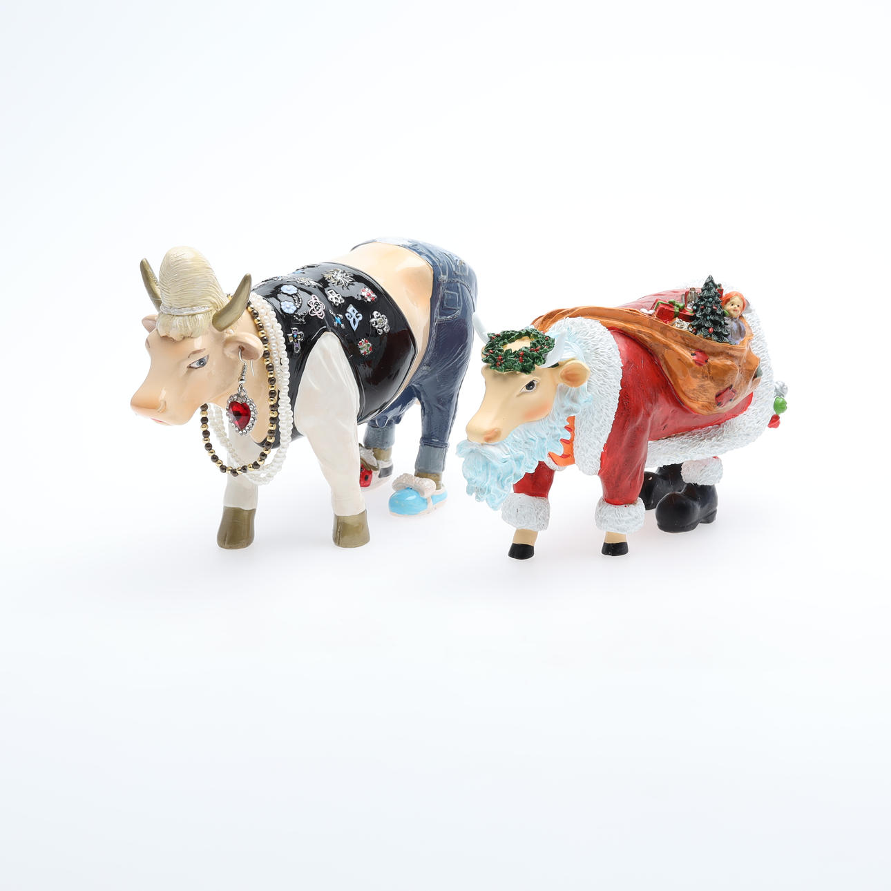 Et par figurer, „Cow parade“, moderne.