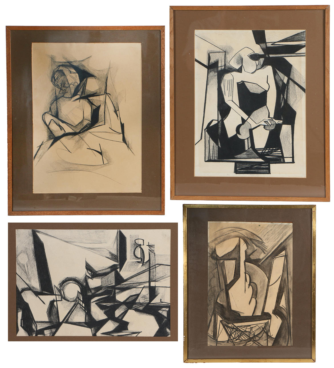 YUNICE BELENKE (20. ÅRHUNDREDE) FIRE ABSTRAKTE STUDIER (4).