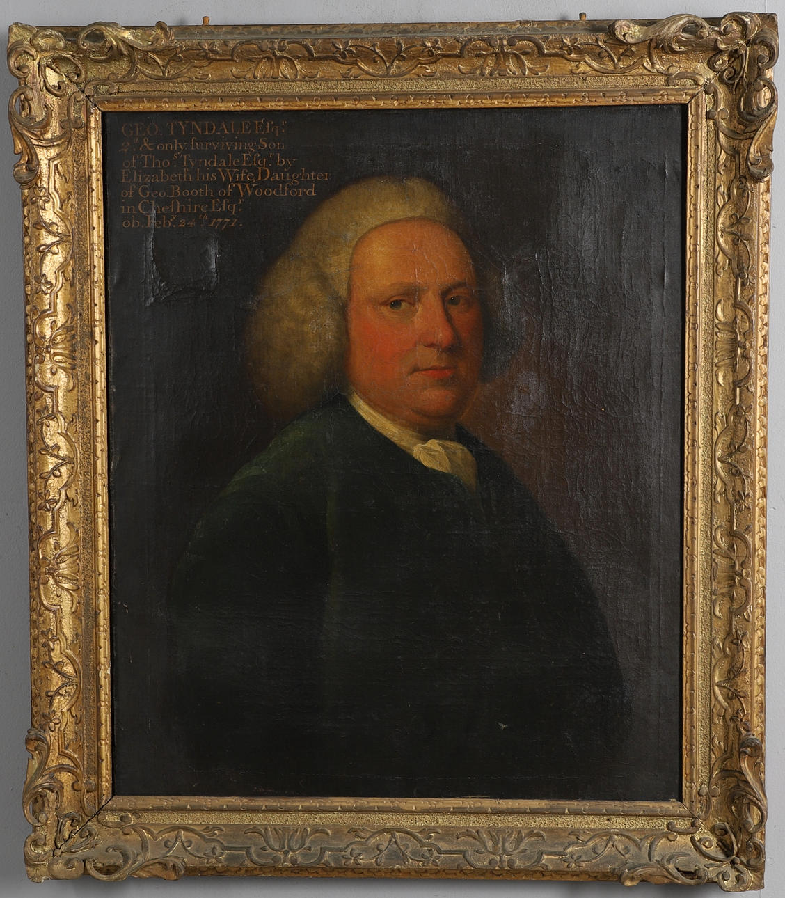 FOLLOWER OF THOMAS HUDSON (1701-1779). PORTRAIT OF GEORGE TYNDALE (D.1771).