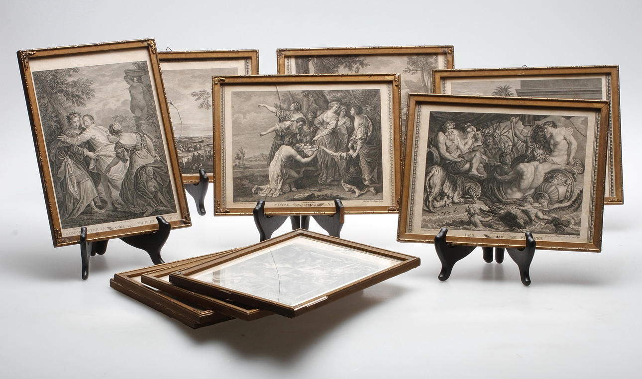 GRAVYRER, 10 st. Frankrike, 1800-tal.