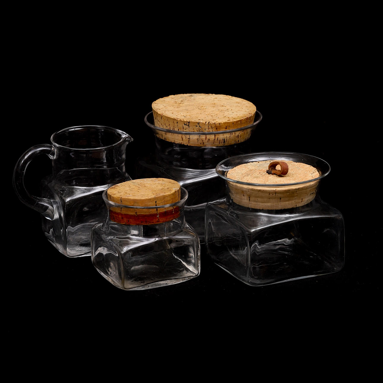 SIGNE PERSSON-MELIN. „SILL IN SQUARE“, 4 stk., glas.