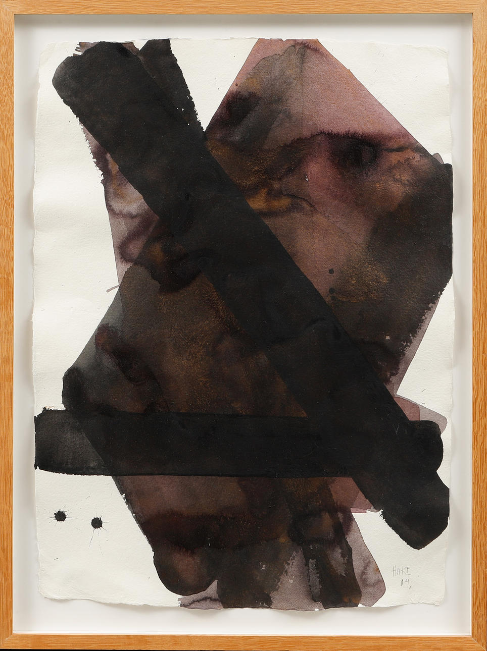 CLAES HAKE. Composition, mixed media, signed and dated 04.