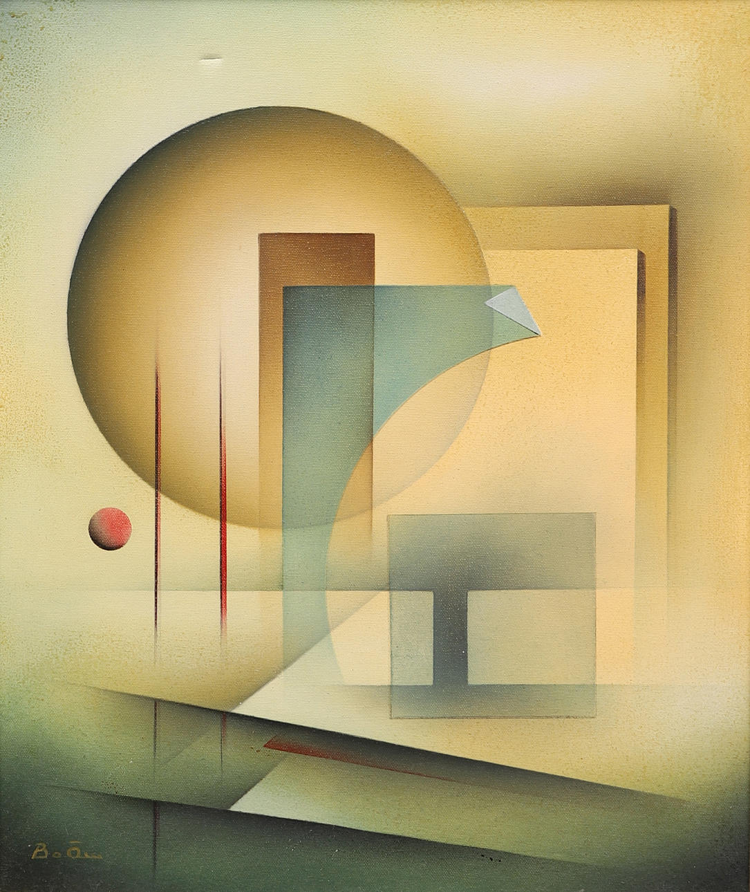 BO ÖRN. Oil on canvas. Signed.