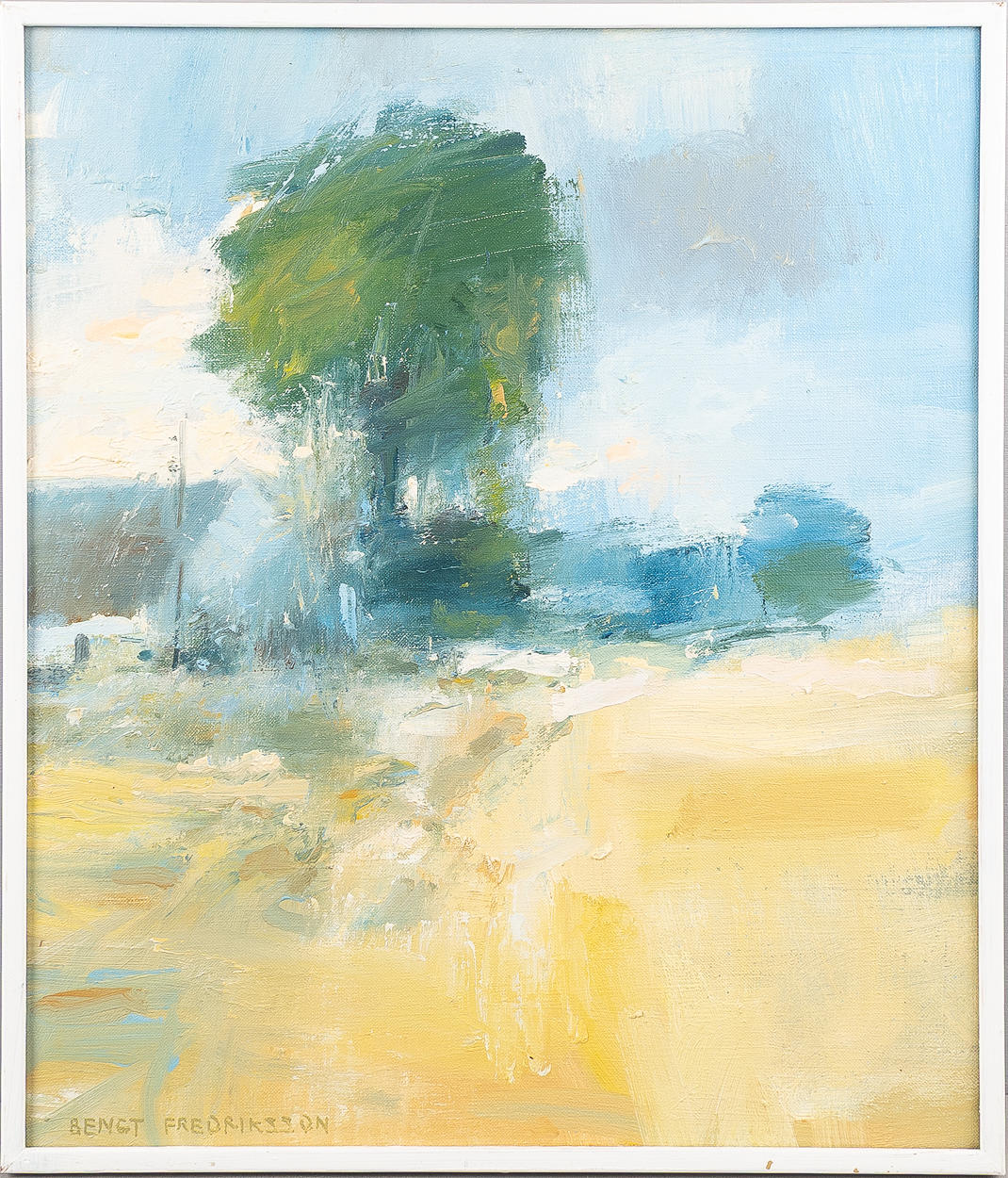BENGT FREDRIKSSON. Oil on canvas, landscape, signed.