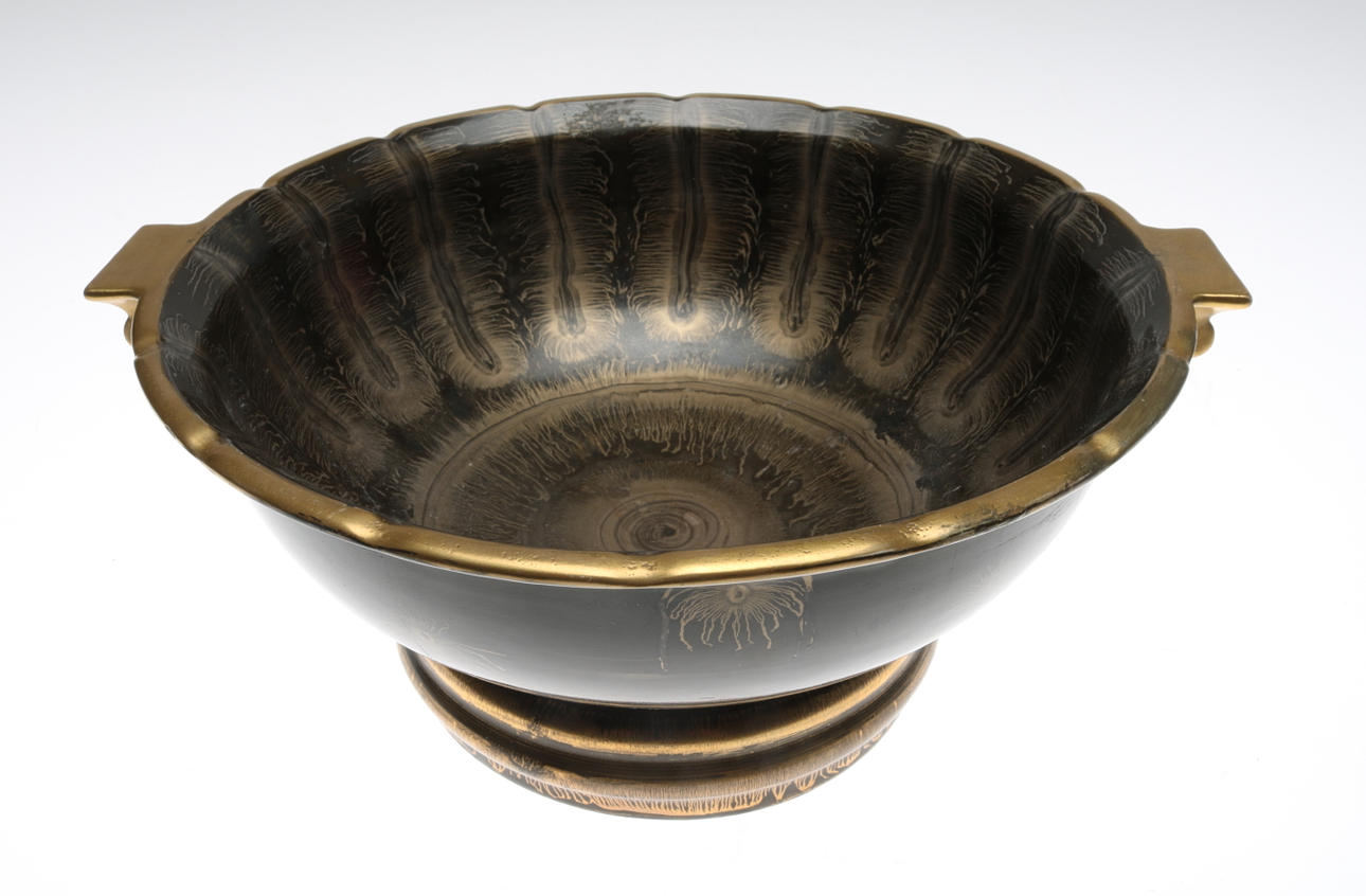 SKÅL, flintgods, Josef Ekberg, Gustavsberg, 1930-tal.