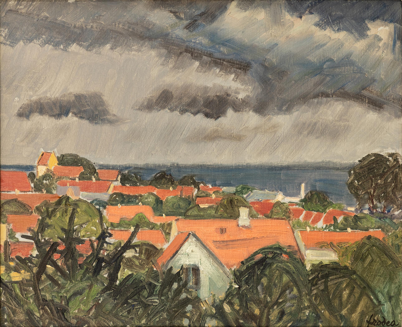 FRODE FRODEA ANDERSEN (1915-?). 'Allinge' auf Bornholm.