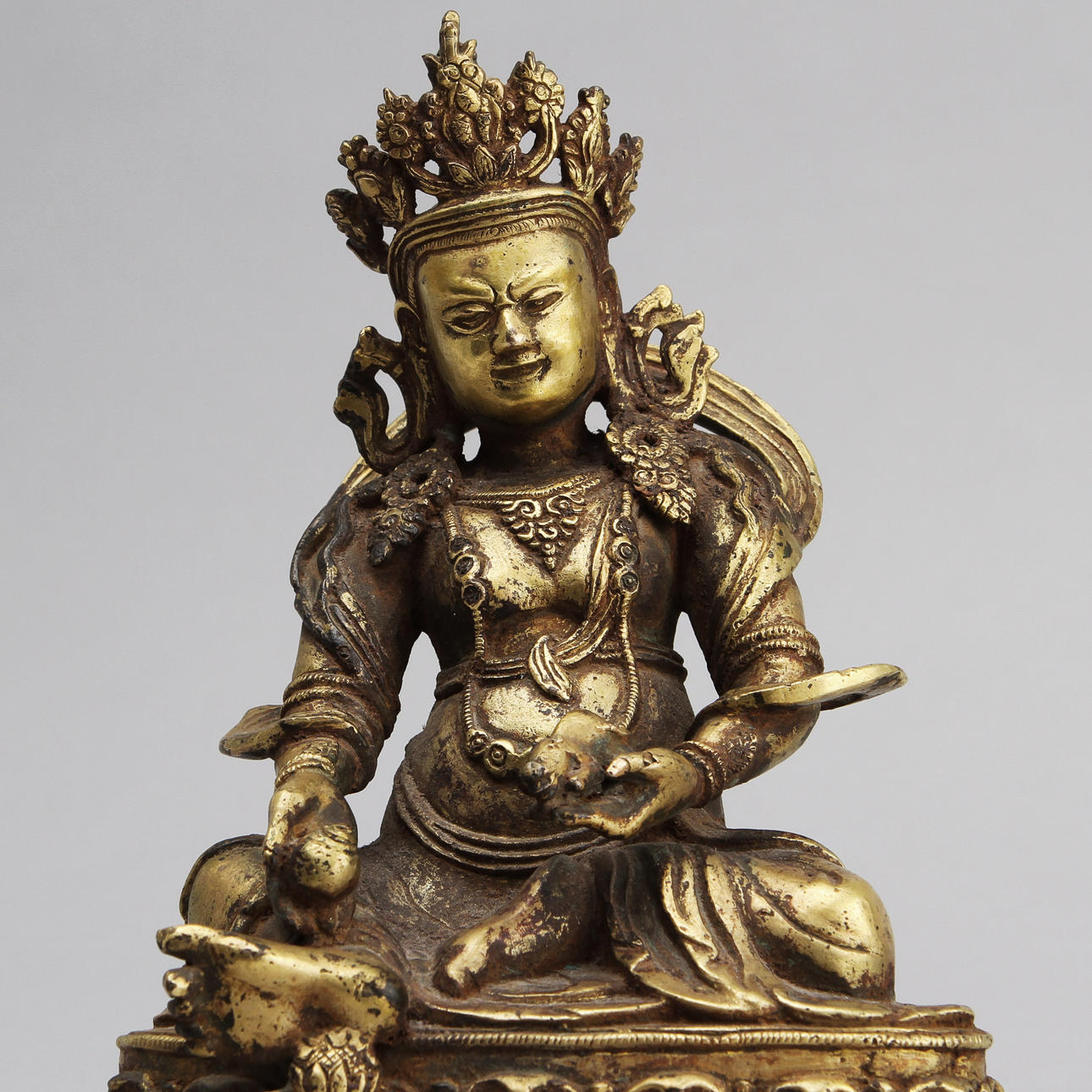 FIGURIN, förgylld brons, Kina, 1800/1900-tal.