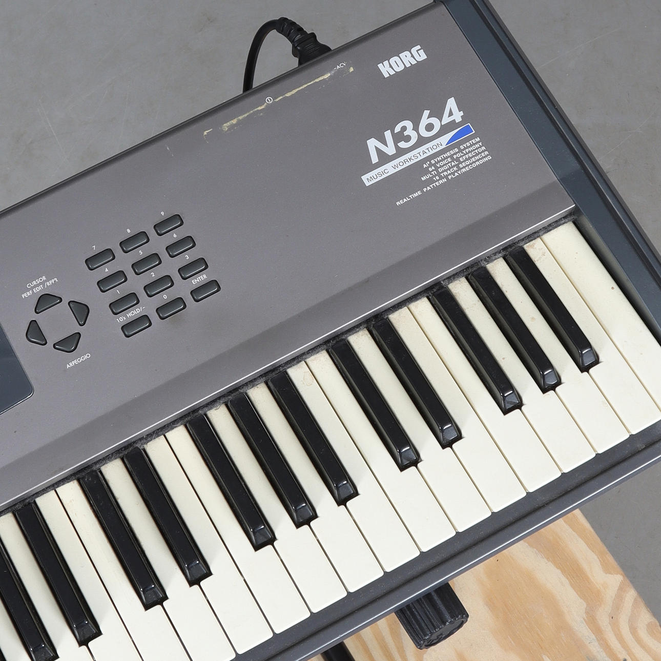 A Korg N364 synthesizer from Japan, 1990's. Collectables - Musical