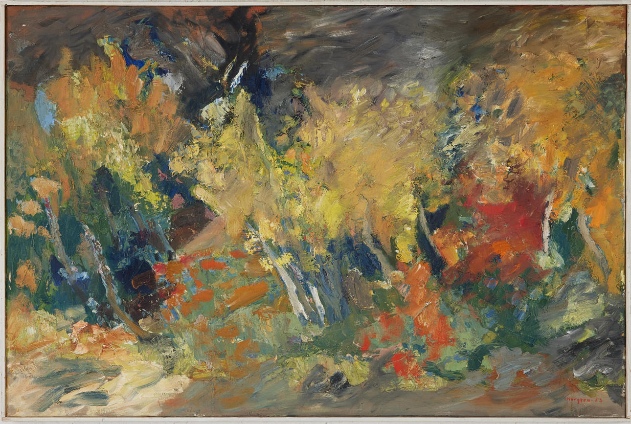 JOHN THORGREN (1918-2000). “Höstravin”, oil on canvas, signed, numbered -73.