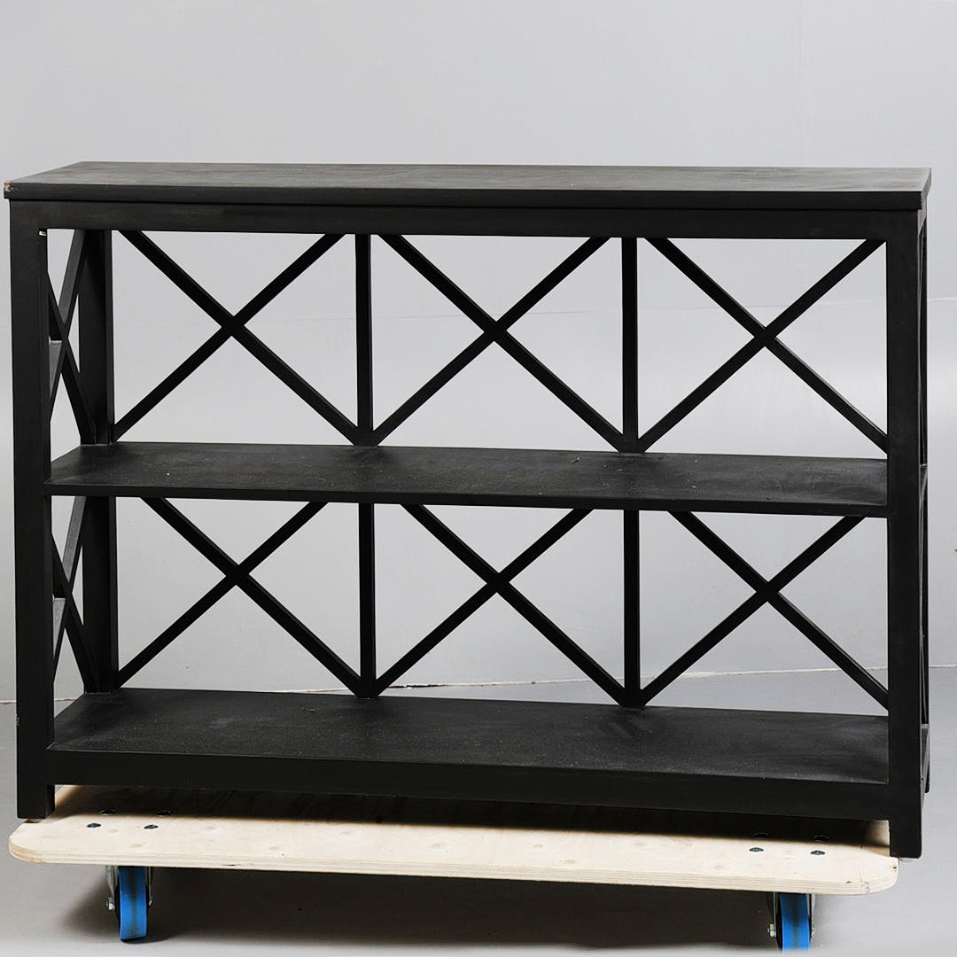 EBONISOITU AVOIN KIRJAHYLLY.