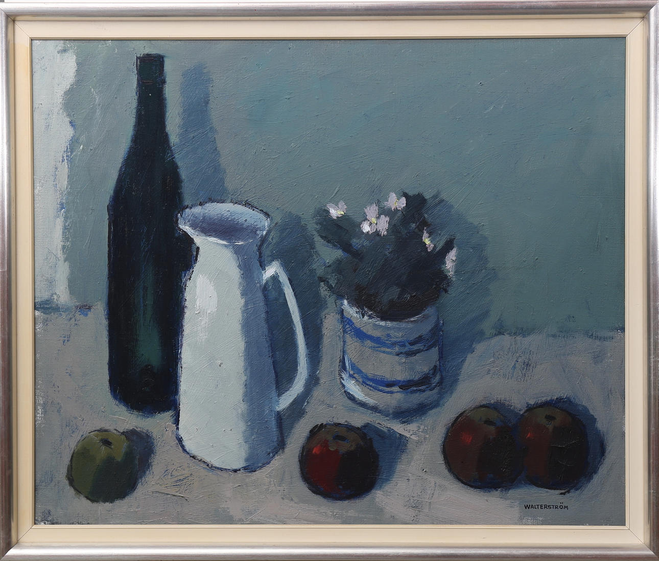 NILS INGVAR WALTERSTRÖM. Stilleben, olja på duk, signerad Walterström.