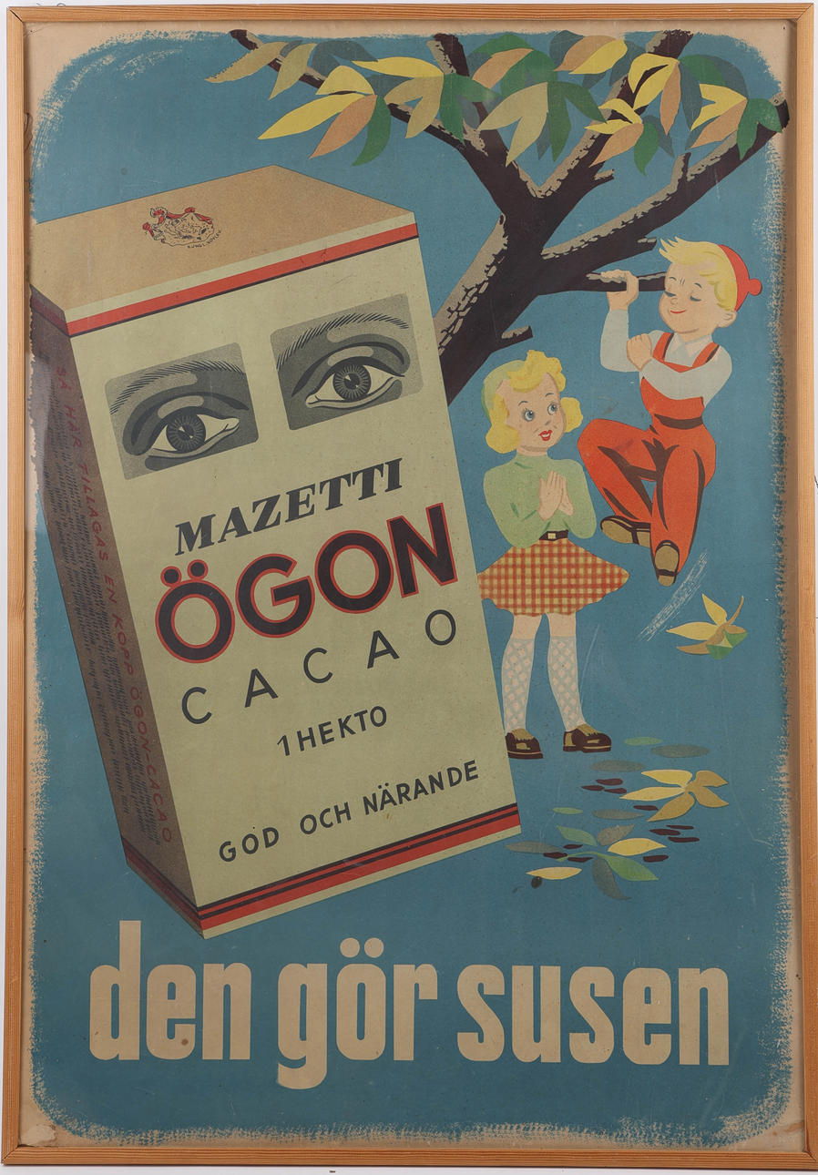 MAZETTI, Poster “Eye Cocoa” 1950s.