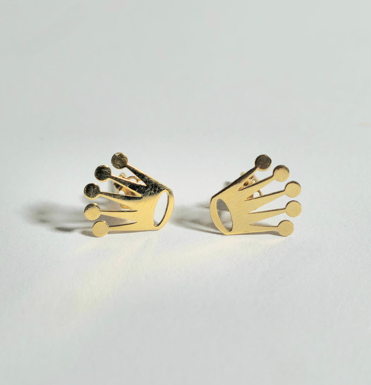 PENDIENTES EN ORO ESTILO ROLEX.