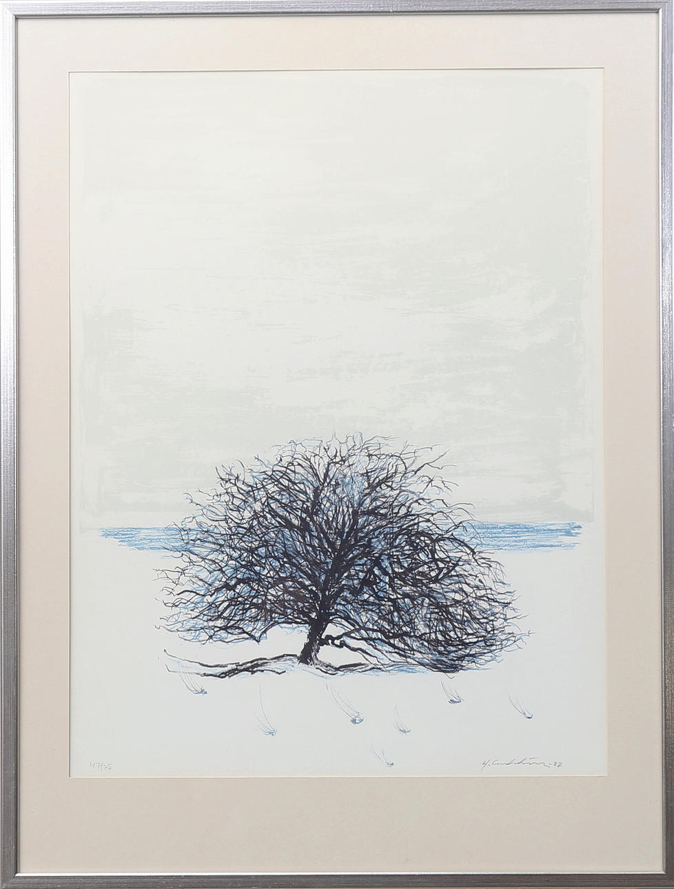 HELGE LUNDSTRÖM. Trädet, färglitografi nr 47/50, signerad H Lundström.