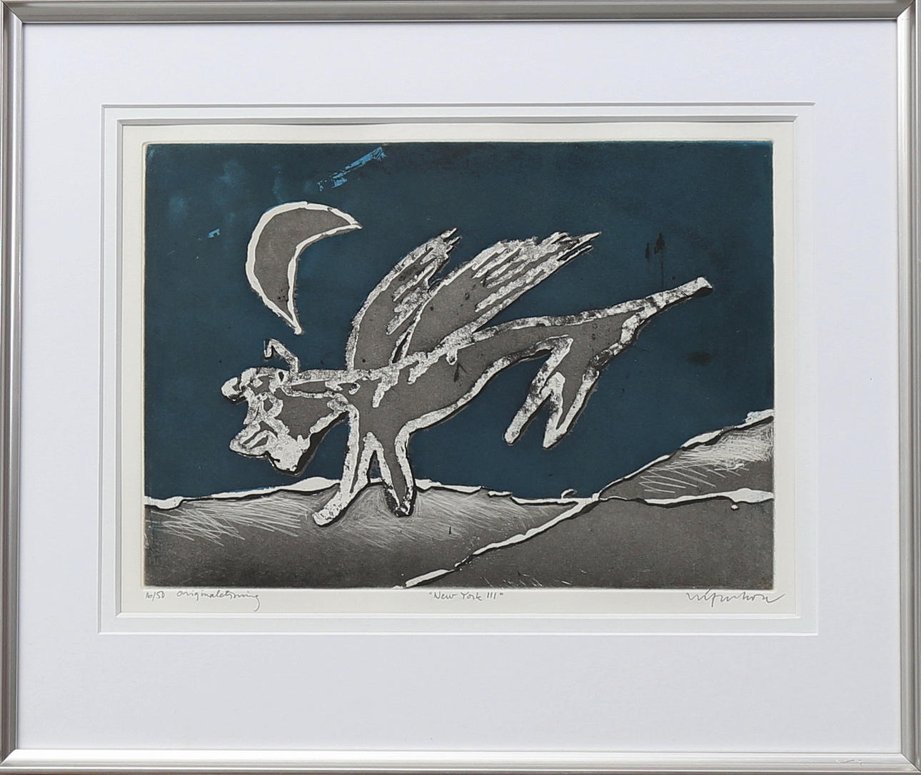 OIDENTIFIERAD KONSTNÄR. New York III, Färgetsning nr 16/50, otydlig signatur.