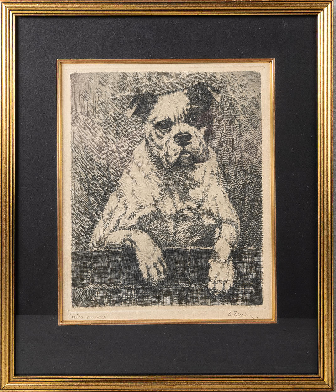 AXEL TALLBERG. “My neighbor”, etching.