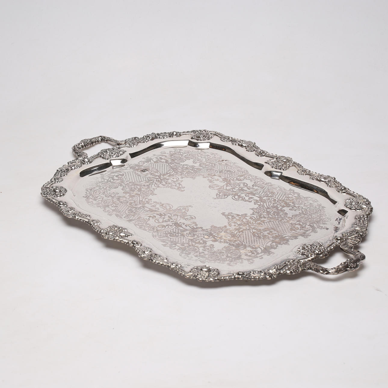 TRAY, nickel silver, Argentina.