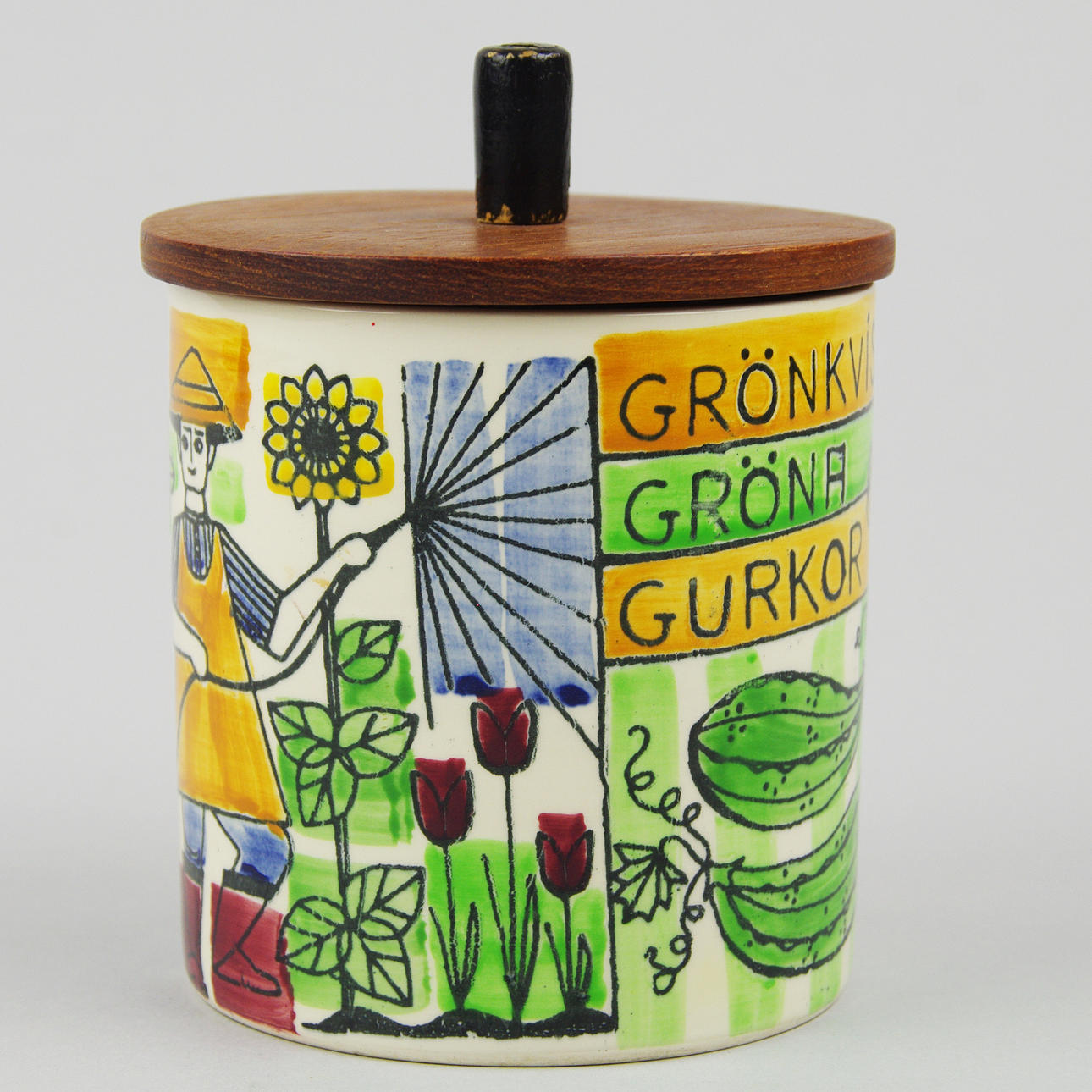 BURK MED LOCK, "Grönkvists gröna gurkor" ur Vår lilla stad.