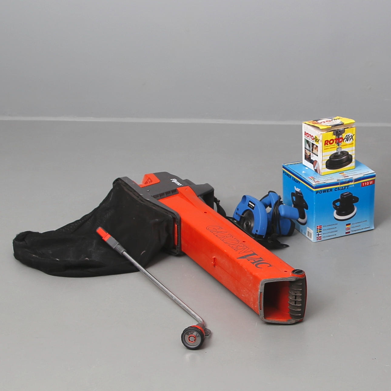 LÖVSUG, CIRKELSÅG, BEVATTNINGSMUNSTYCKE, med mera.