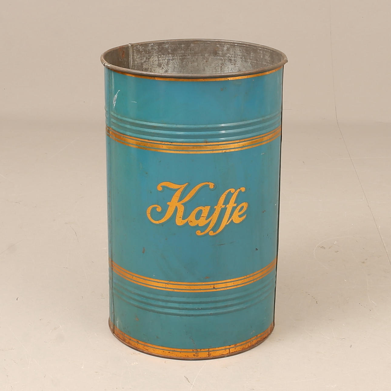 KAFFEBURK/TUNNA, bemålad plåt, 1900-tal.