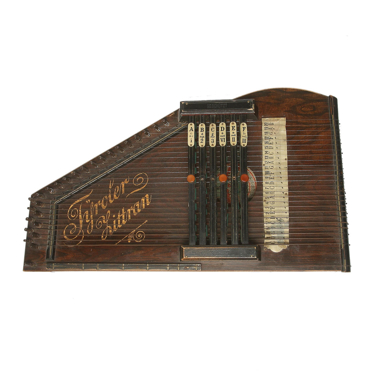 CITRA, märkt "Tyroler Littran" Accord-Zither, Tyskland.