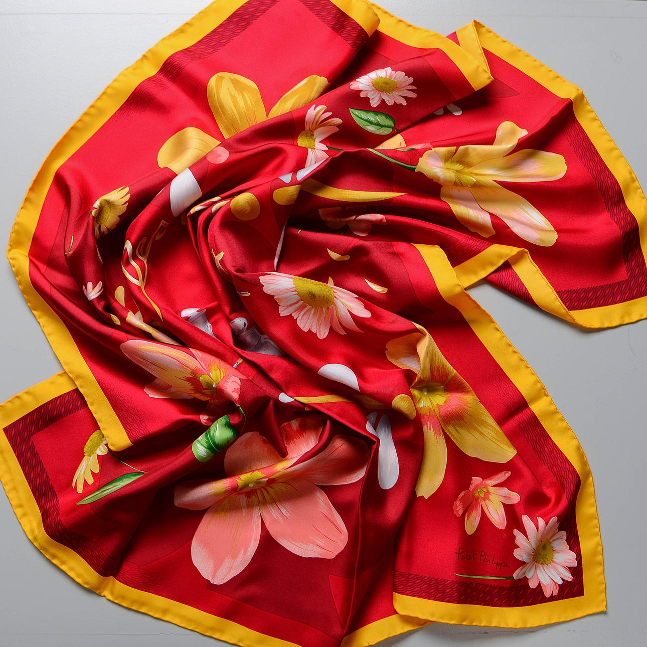 PATEK PHILIPPE. Scarf, silk, limited edition 2014.