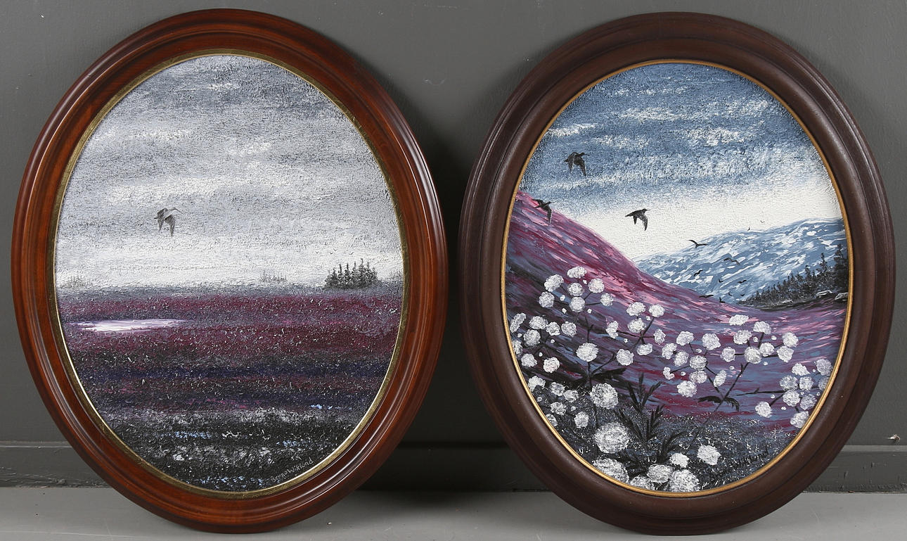 BRUNO WIKLUND. 2 st, olja på pannå/duk, signerad.