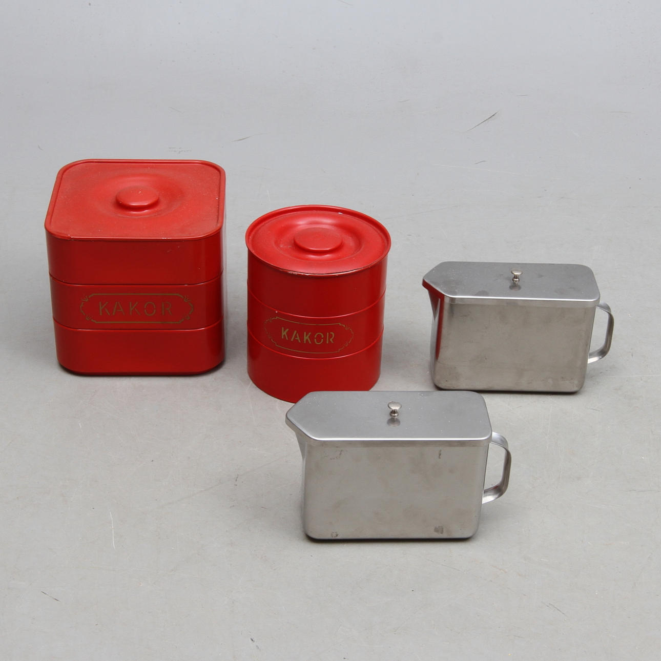 BURKAR och BEHÅLLARE, 4 delar, 1900-talets mitt.