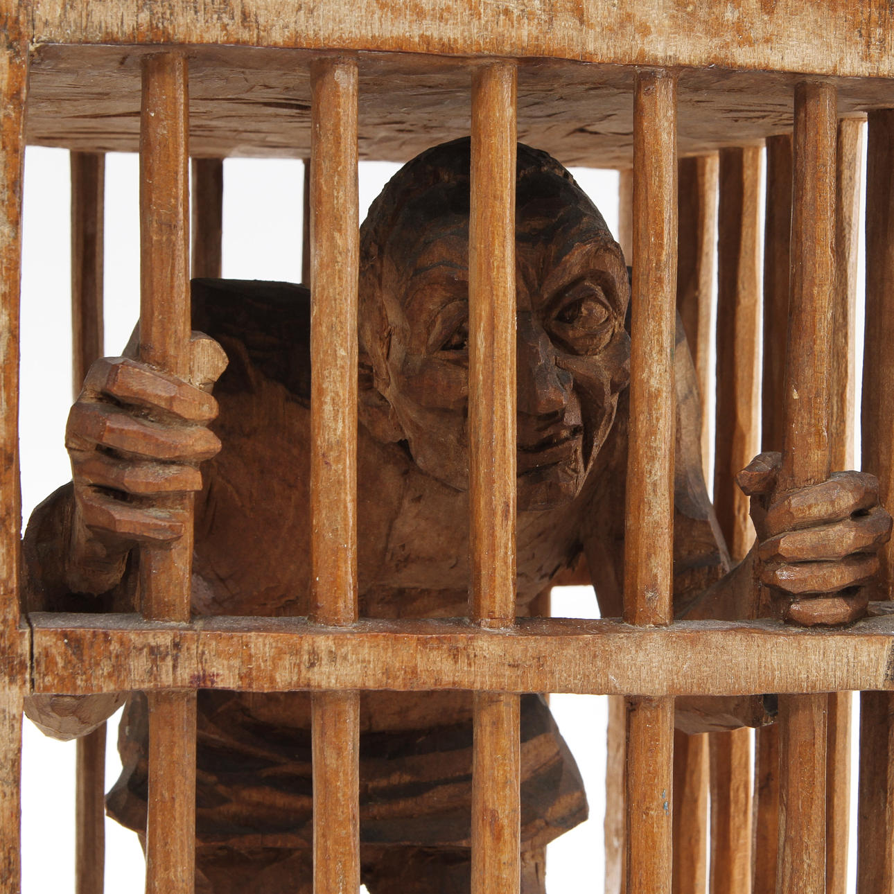 EMIL JANEL (1897-1981). Skulptur "Imprisoned", skuret trä.