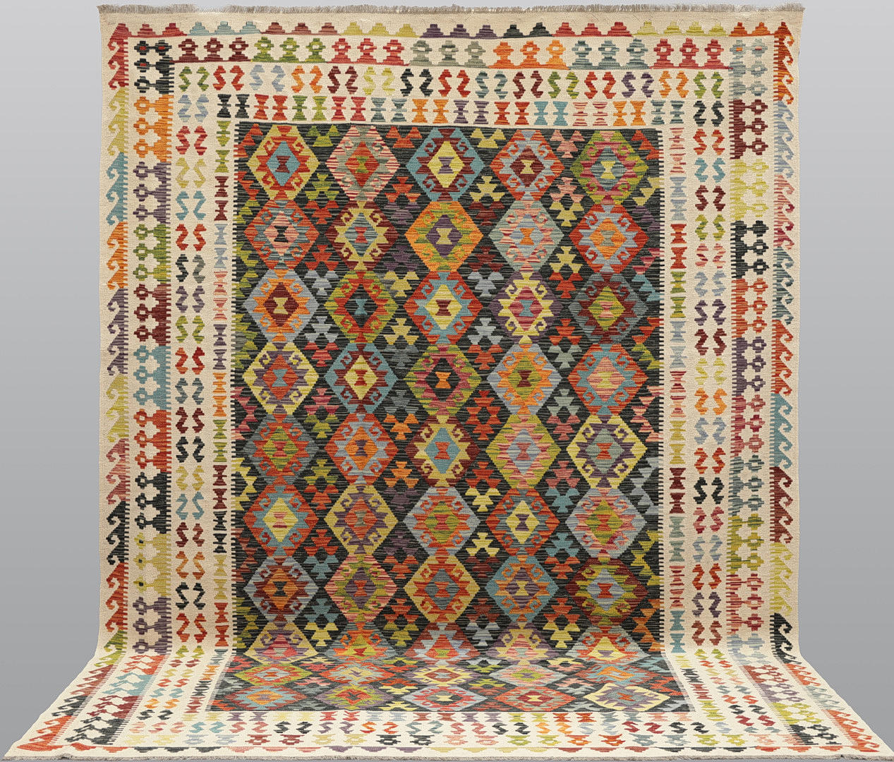 CARPET, Kelim, classic design, 344*258.