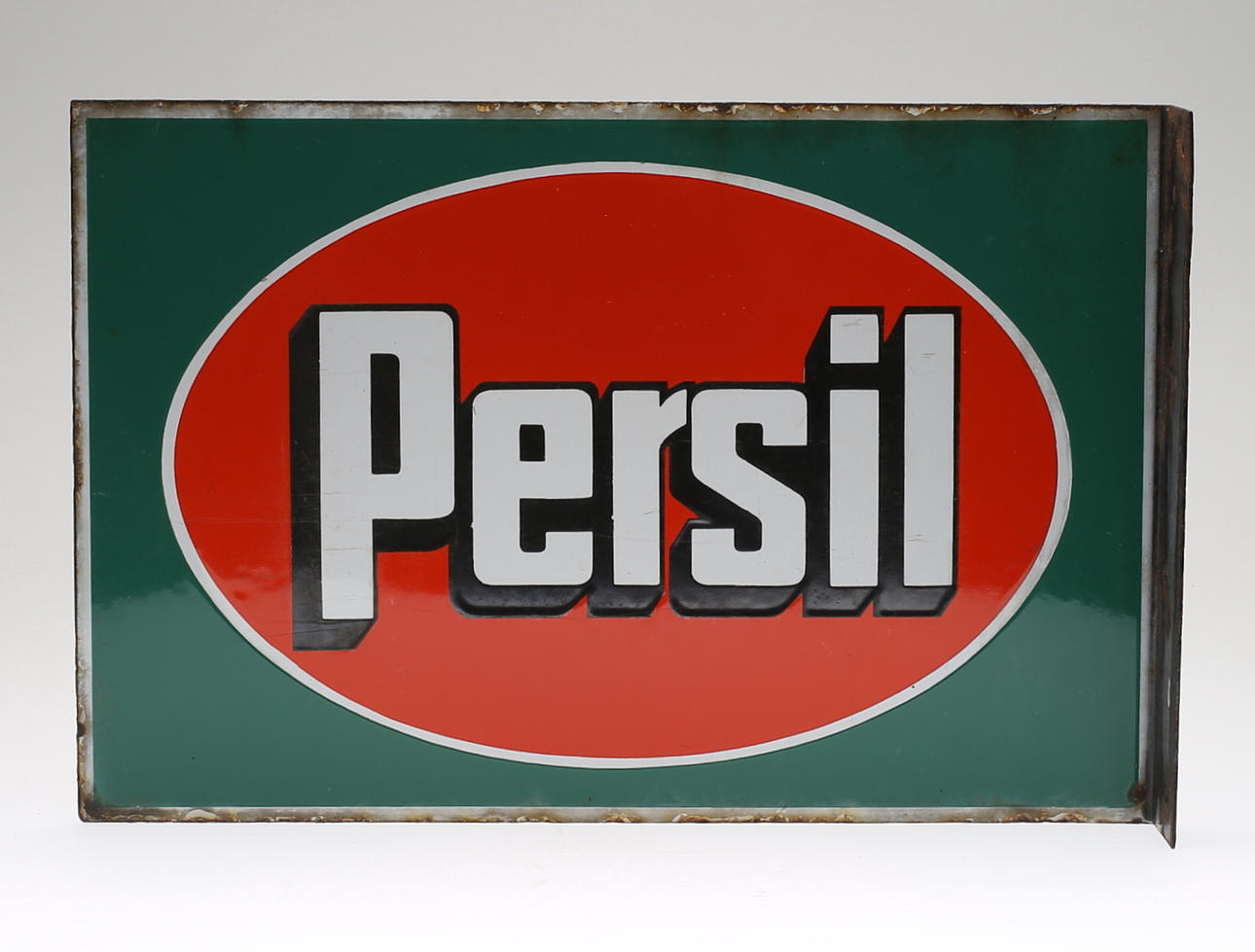 REKLAMSKYLT, plåt med emalj, Persil, 1900-talets första del.