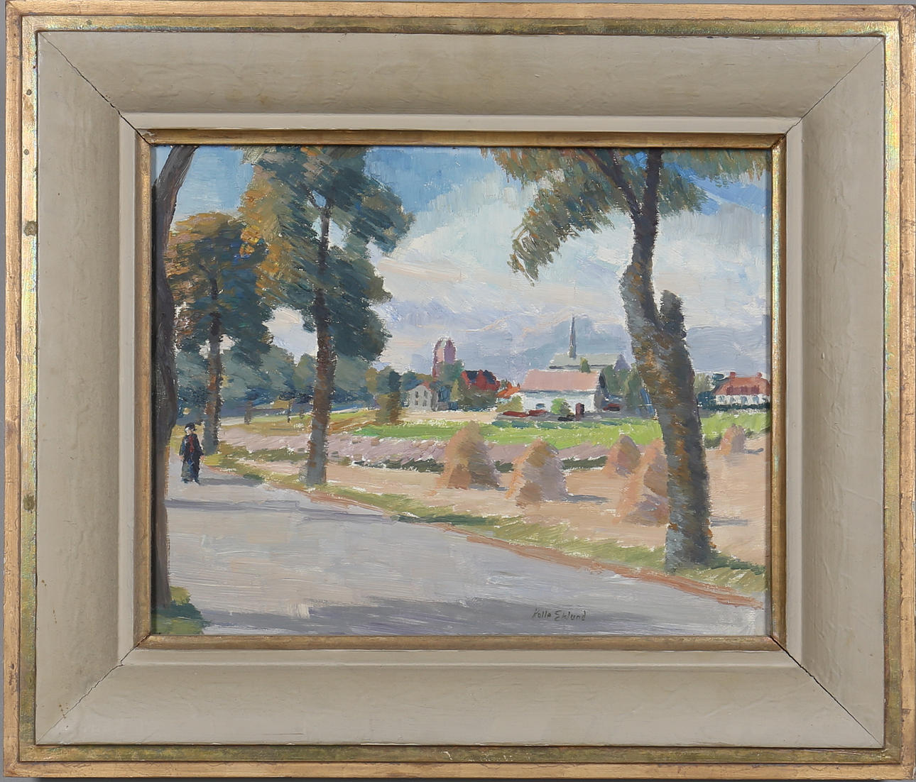 KALLE EKLUND. landskap, olja på pannå, signerad.