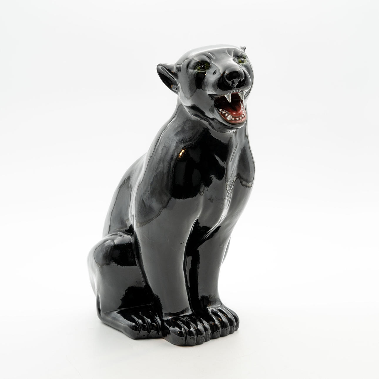 PORSLINSFIGUR, panter, 1970/80-tal.