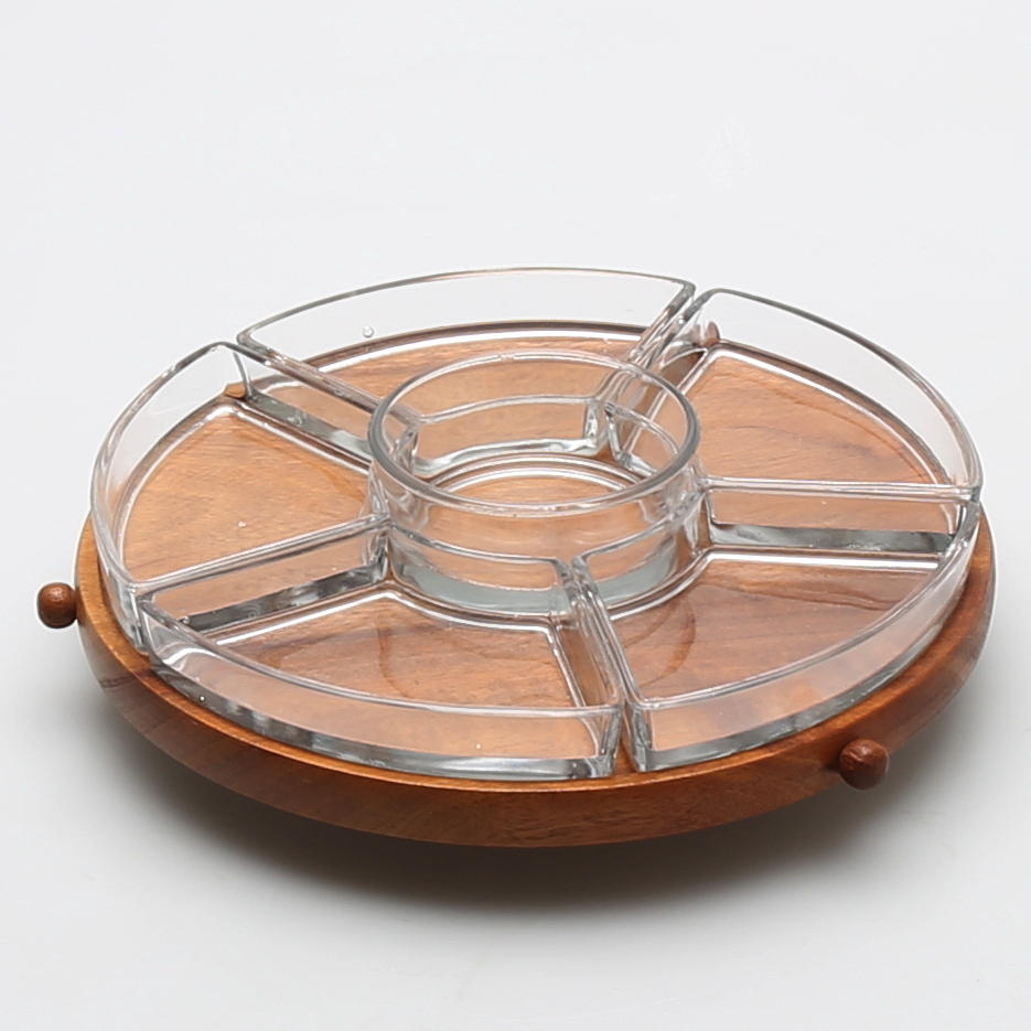 KABARET, teak, pressglas, 1950/60-tal.