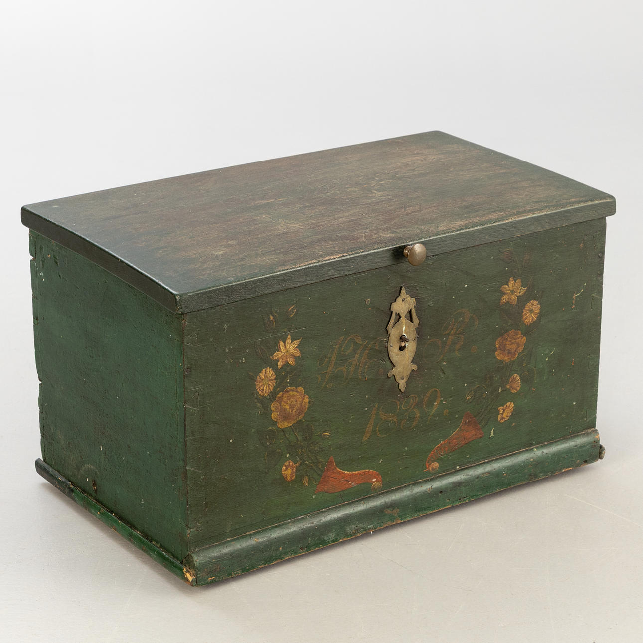 Bäuerliche Flachdeckeltruhe, Ende 19. Jh.