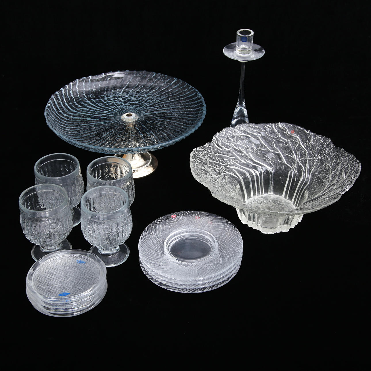 GLASS OBJECTS, 14 pieces mostly Finland.