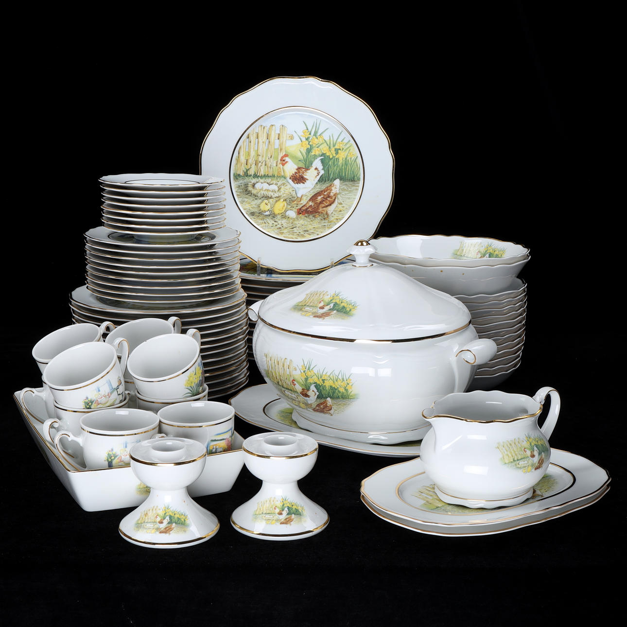 PÅSKSERVIS, 75 delar, porslin, Tyskland.