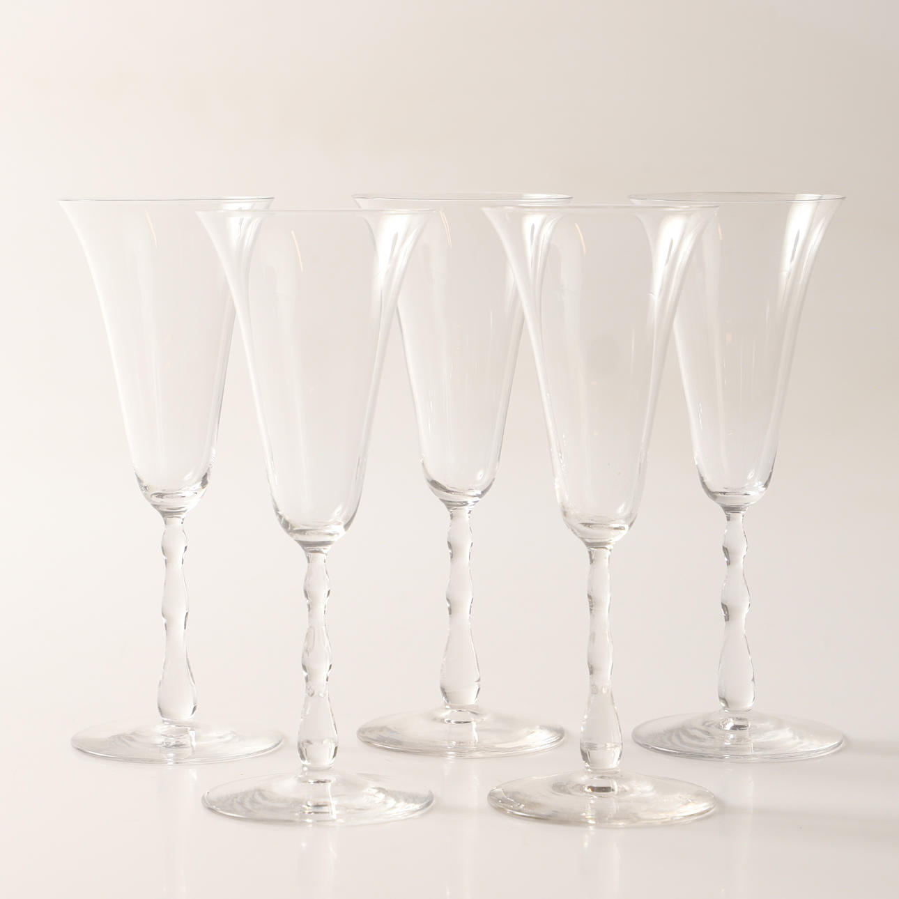 SIMON GATE. Wine glasses, 5 pieces, “Stork”, Sandvik.