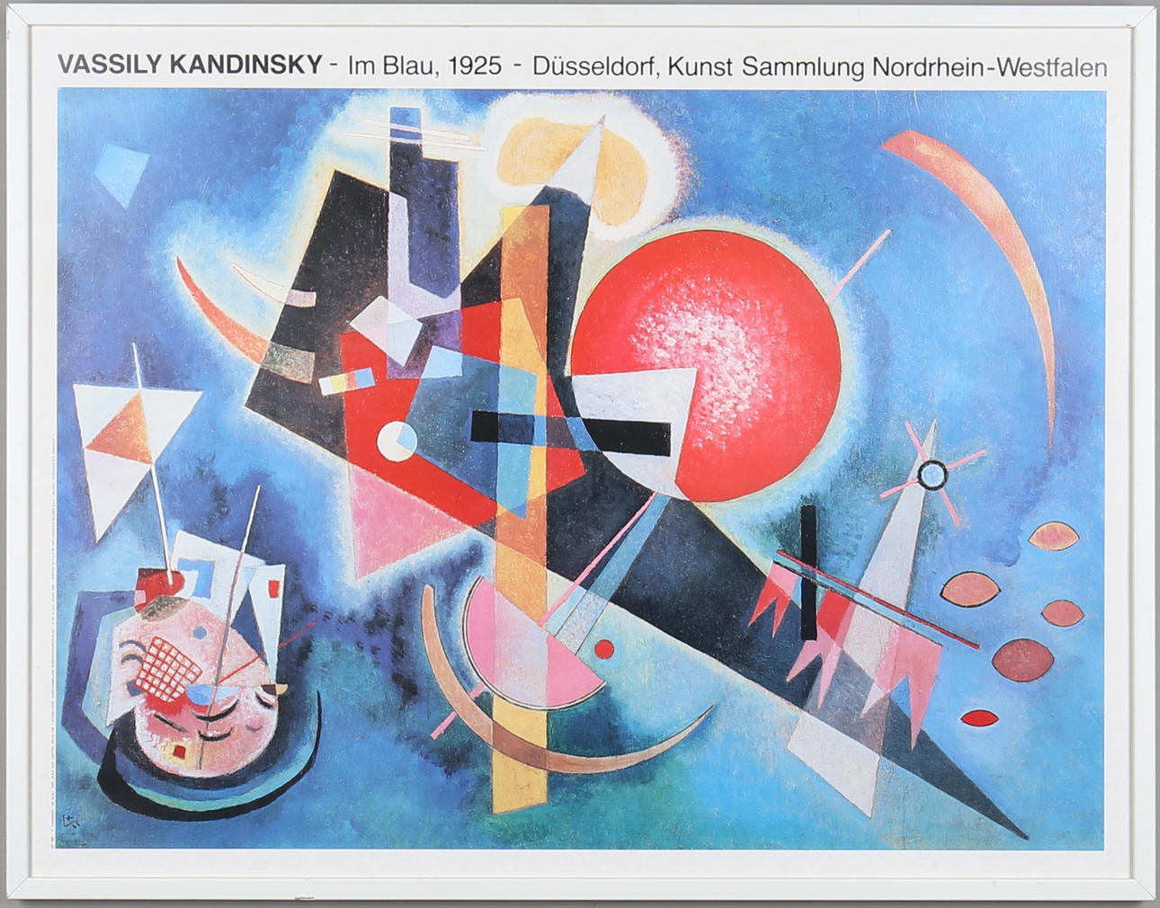 VASSILY KANDINSKY. EFTER. Affisch, "Im Blau, 1925, Düsseldorf, Kunst Sammlung Nordrhein-Westfalen".