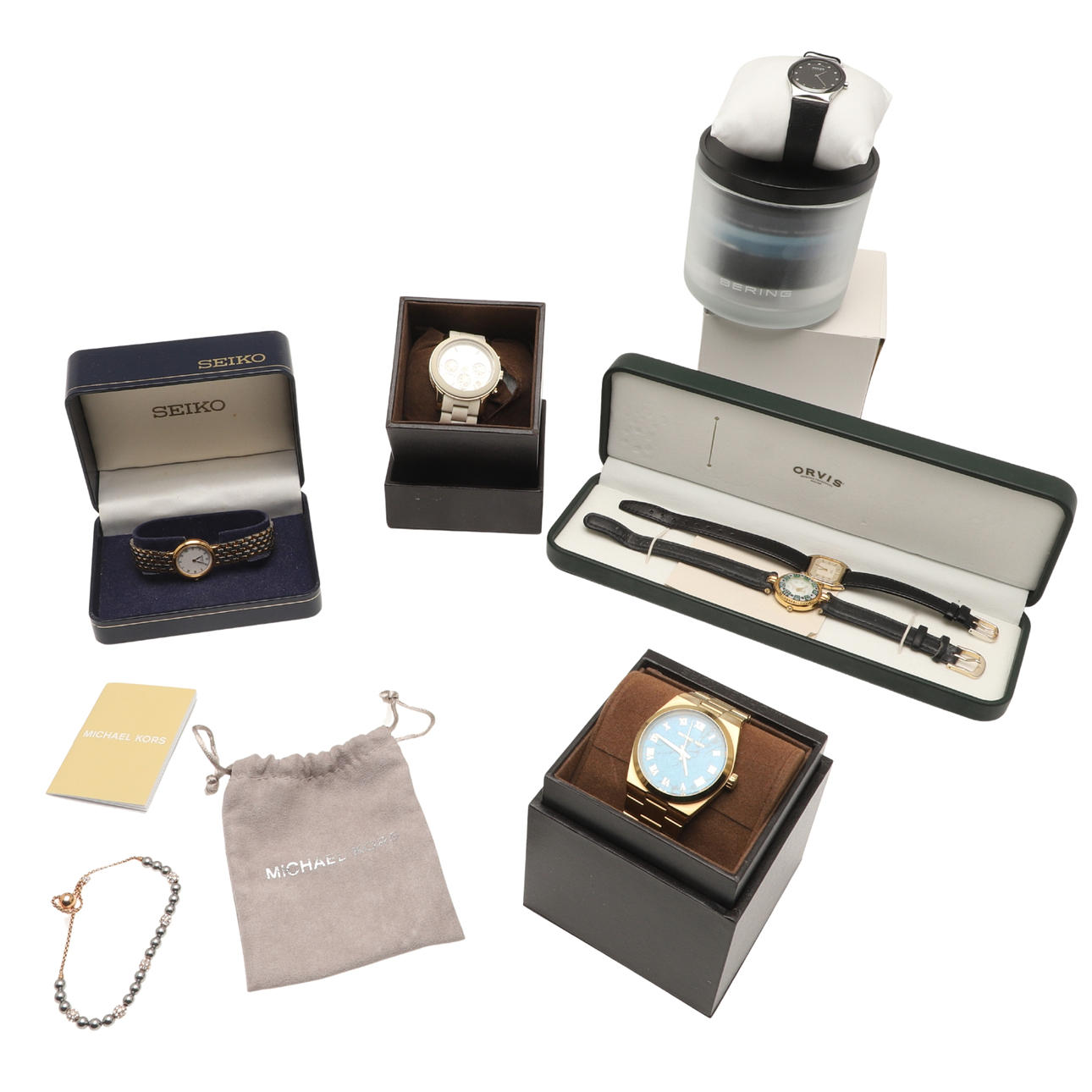 SIX MODERN WRISTWATCHES.
