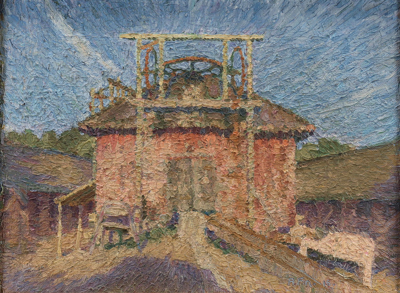 ALBIN FERNEMAN (1894-1959). Motif from Storbrohyttan, Filipstad.