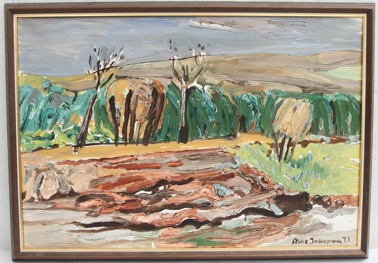 ARNE ISACSSON. Olja på duk. Signerad och daterad -73.